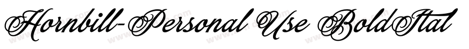 Hornbill-Personal Use BoldItalic字体转换